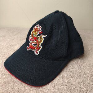 CHINESE DRAGON Hat Men Fitted 7 1/2 Black Wool Blend Embroidered Streetwear